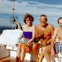 1992 Gerry  avec Jaja e Claude Deffes sulla baia di Saint Tropez